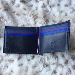 Mywalit Navy leather wallet